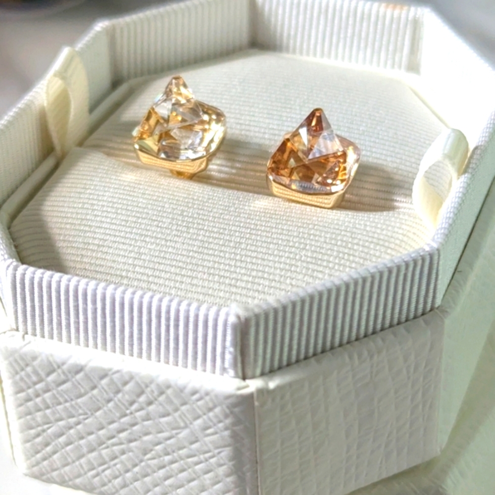 NIB Swarovski Ortyx Open Chroma Gold Ring -  Size 7  💎Stunning!